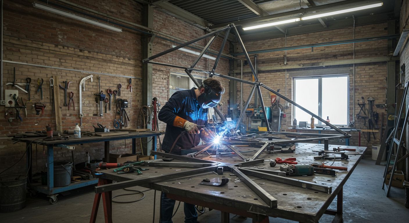 Изготовление металлических инсталляций для интерьера