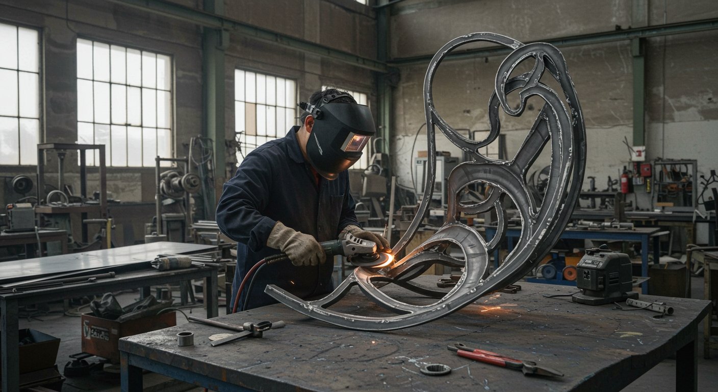 Металлическая инсталляция для выставки