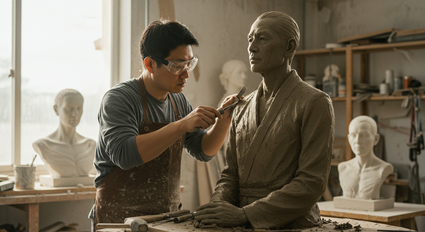 Художественная мемориальная статуя