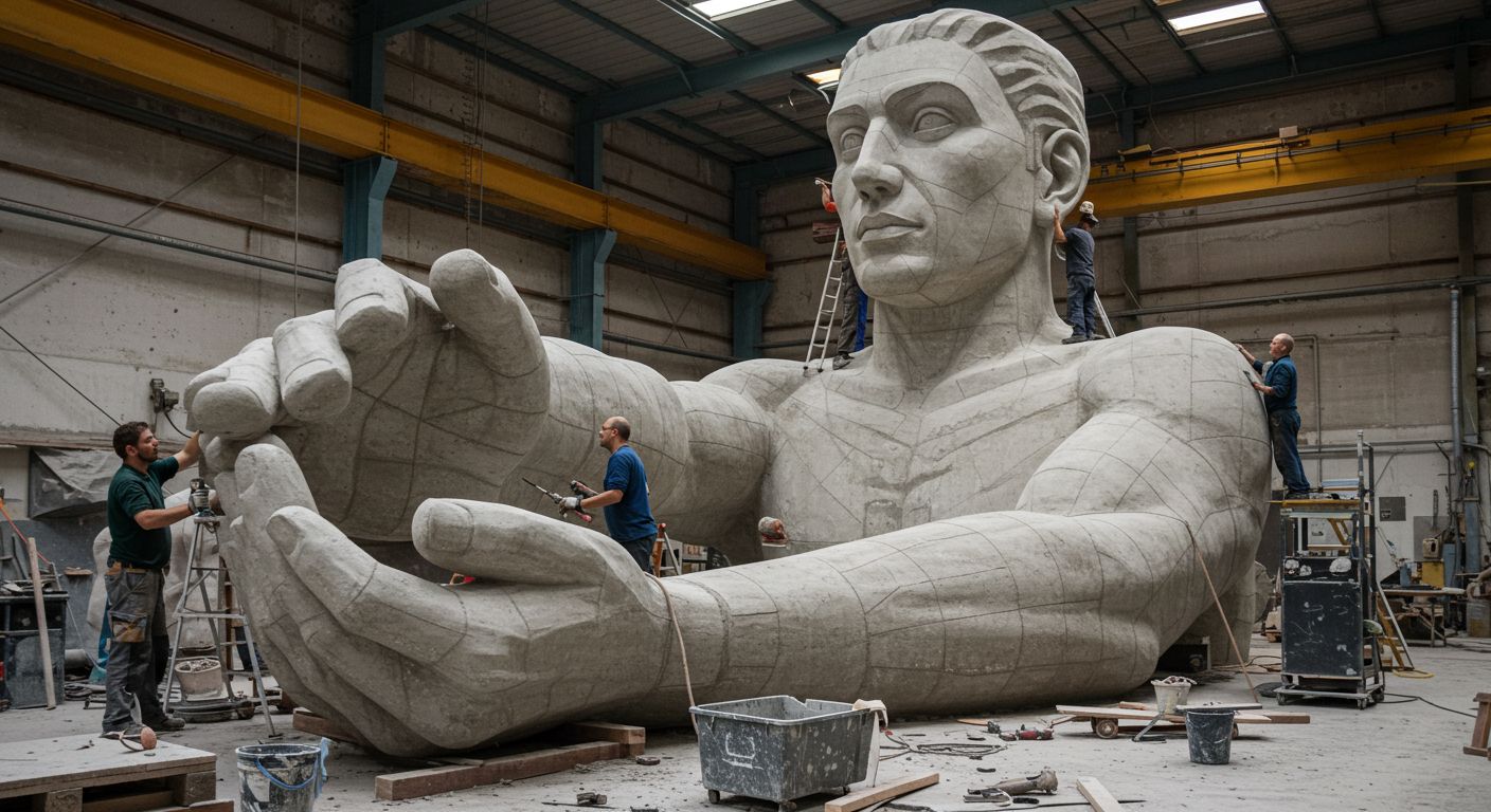 Бетонная памятная фигура