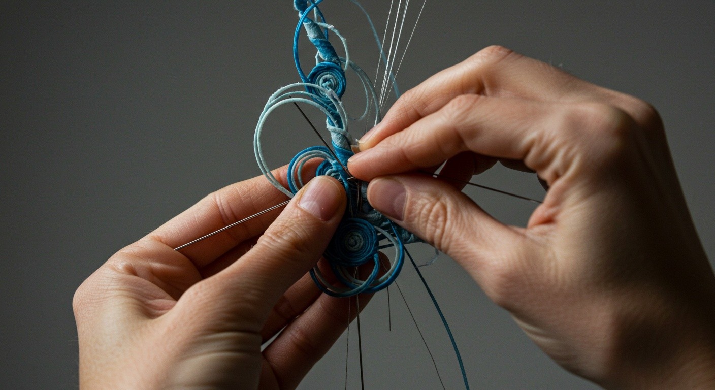 Сценическая композиция с тканевыми структурами