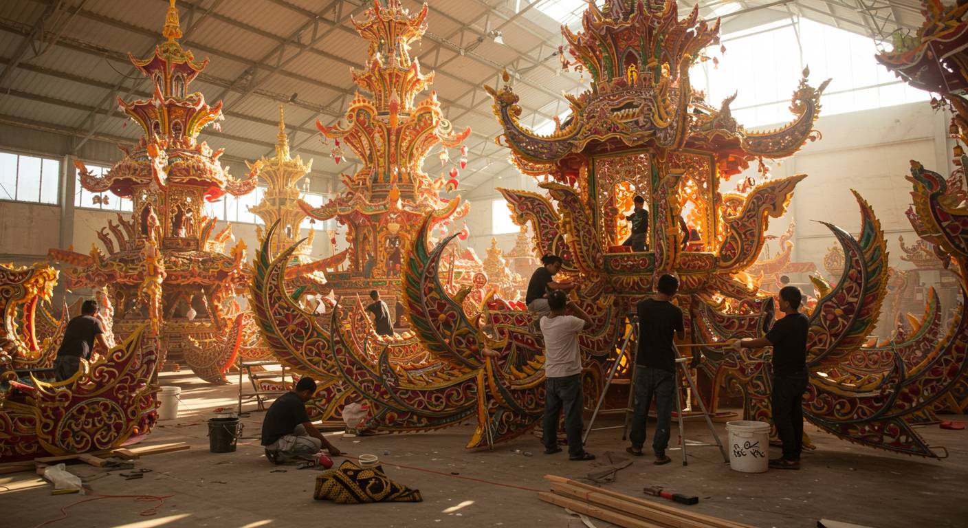 Эффектная декоративная конструкция с подсветкой