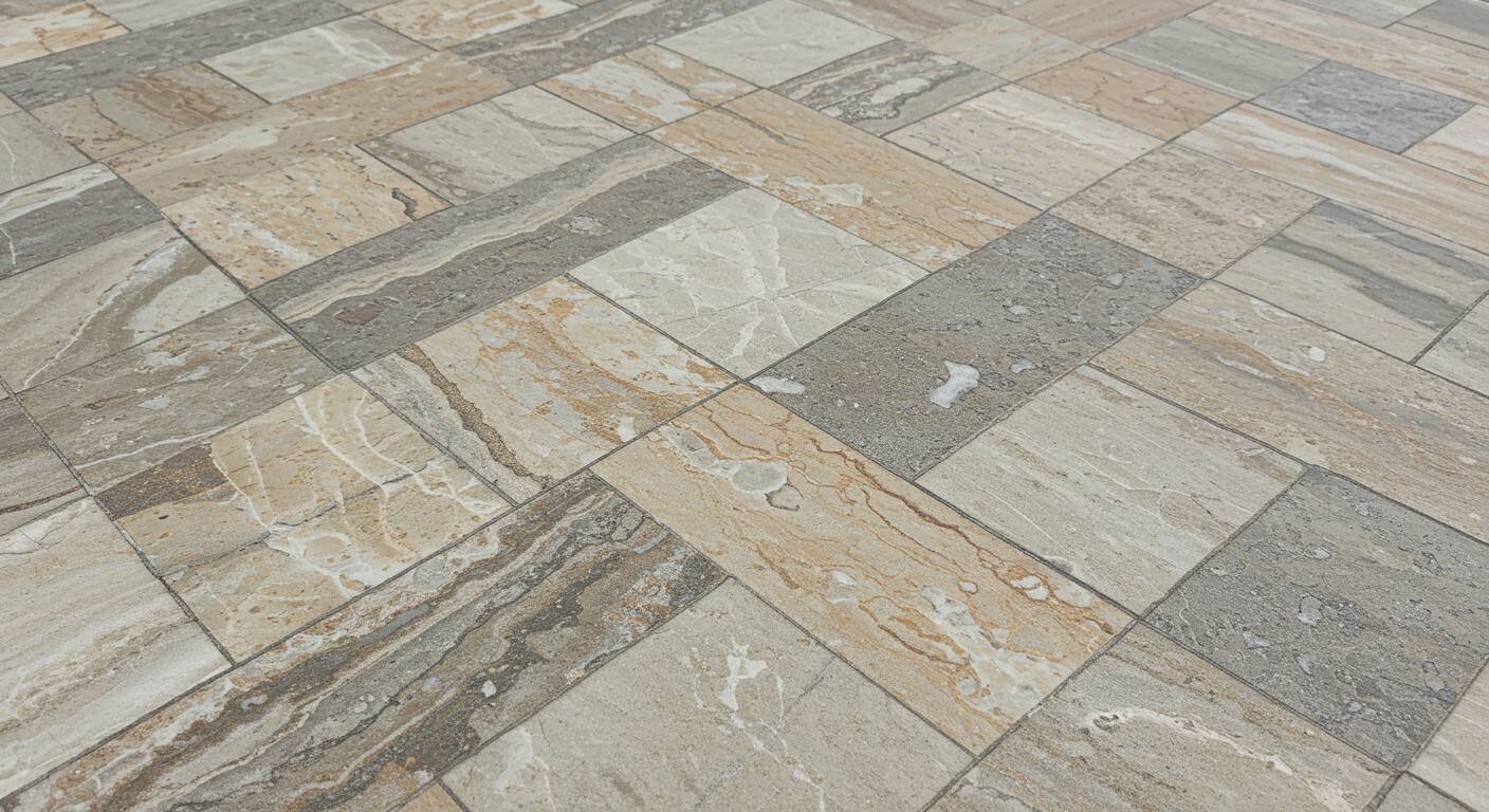 Имитация мрамора и плитки на декоративной панели