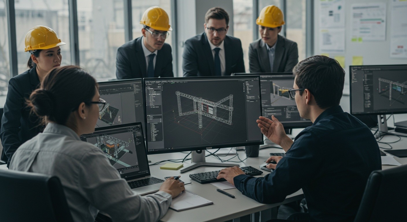 Модульная сцена с ускоренной сборкой