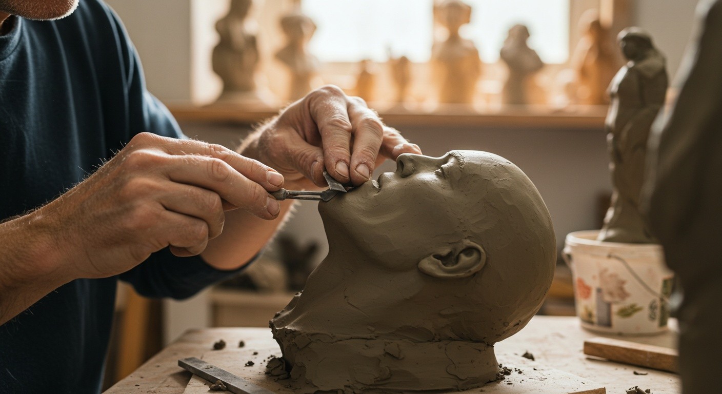 Финишная отделка глиняных скульптур