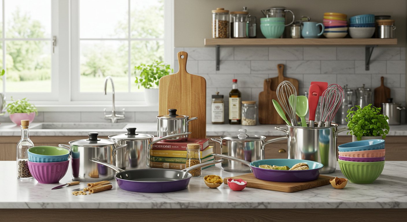 Студия кулинарного шоу с декоративными и подсвечиваемыми элементами