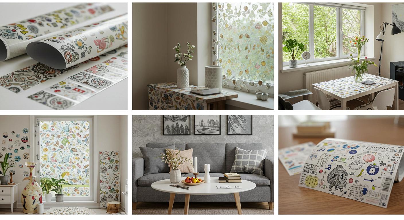 Применение декоративных пленок и наклеек в студии