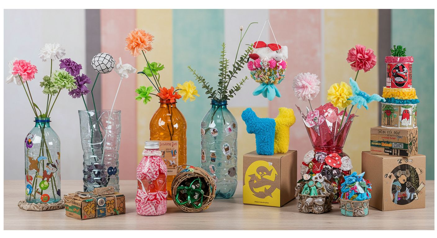 Декорации из переработанных материалов