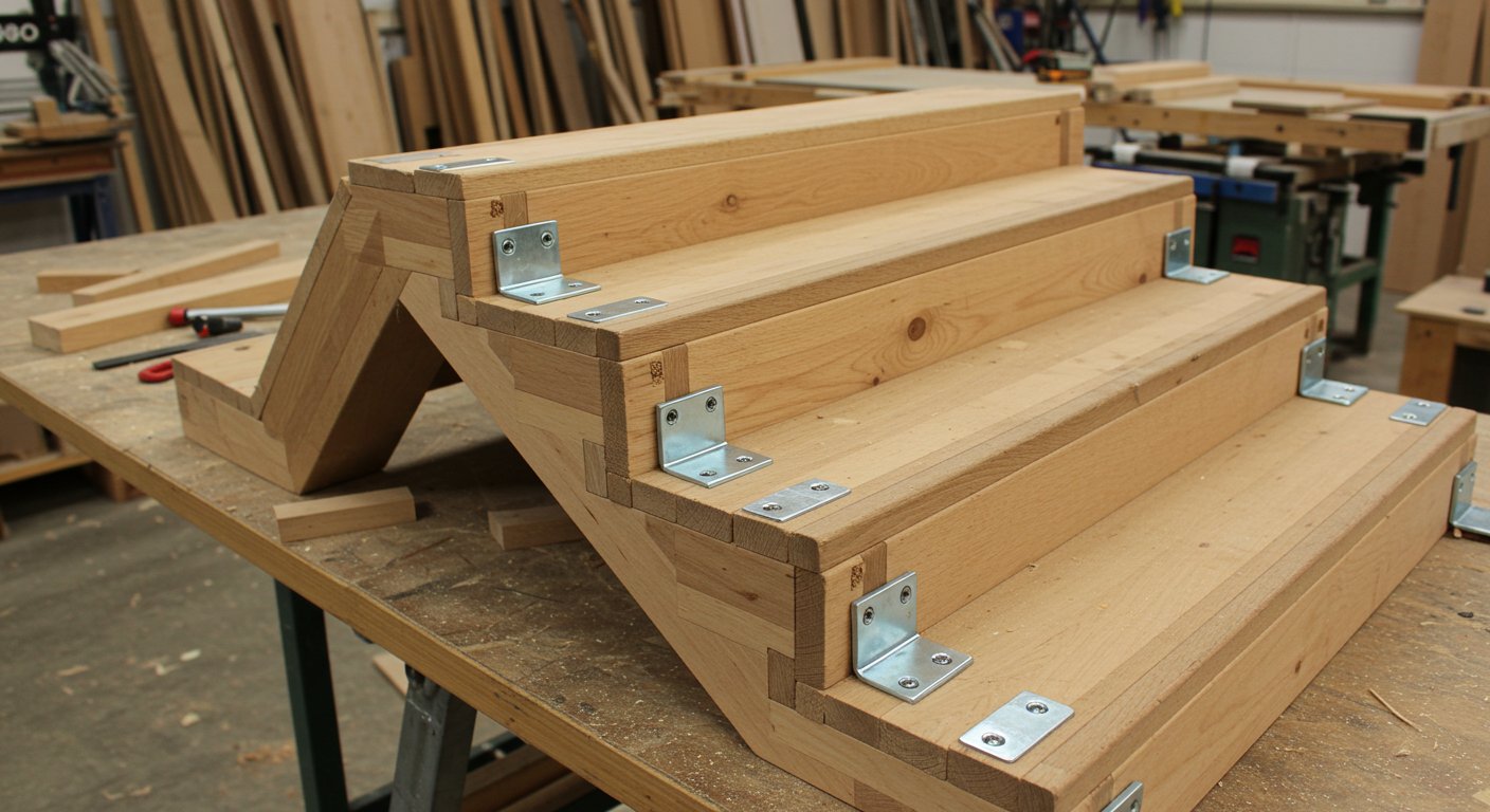 Сценическая лестница с декоративной отделкой