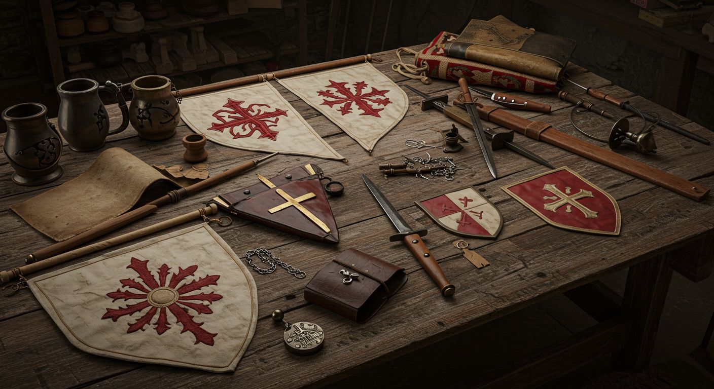 Историческая сценическая декорация с колоннами и арками