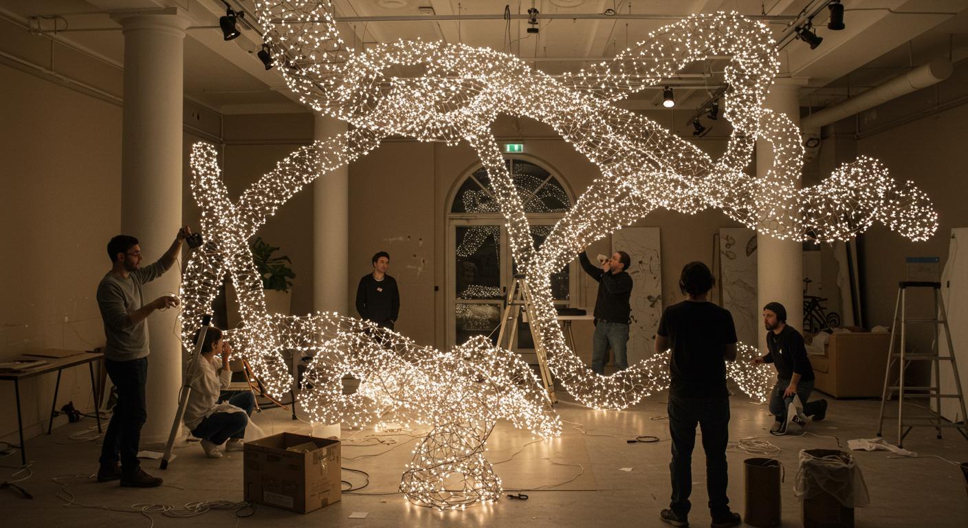 Изготовление световых инсталляций для интерьеров