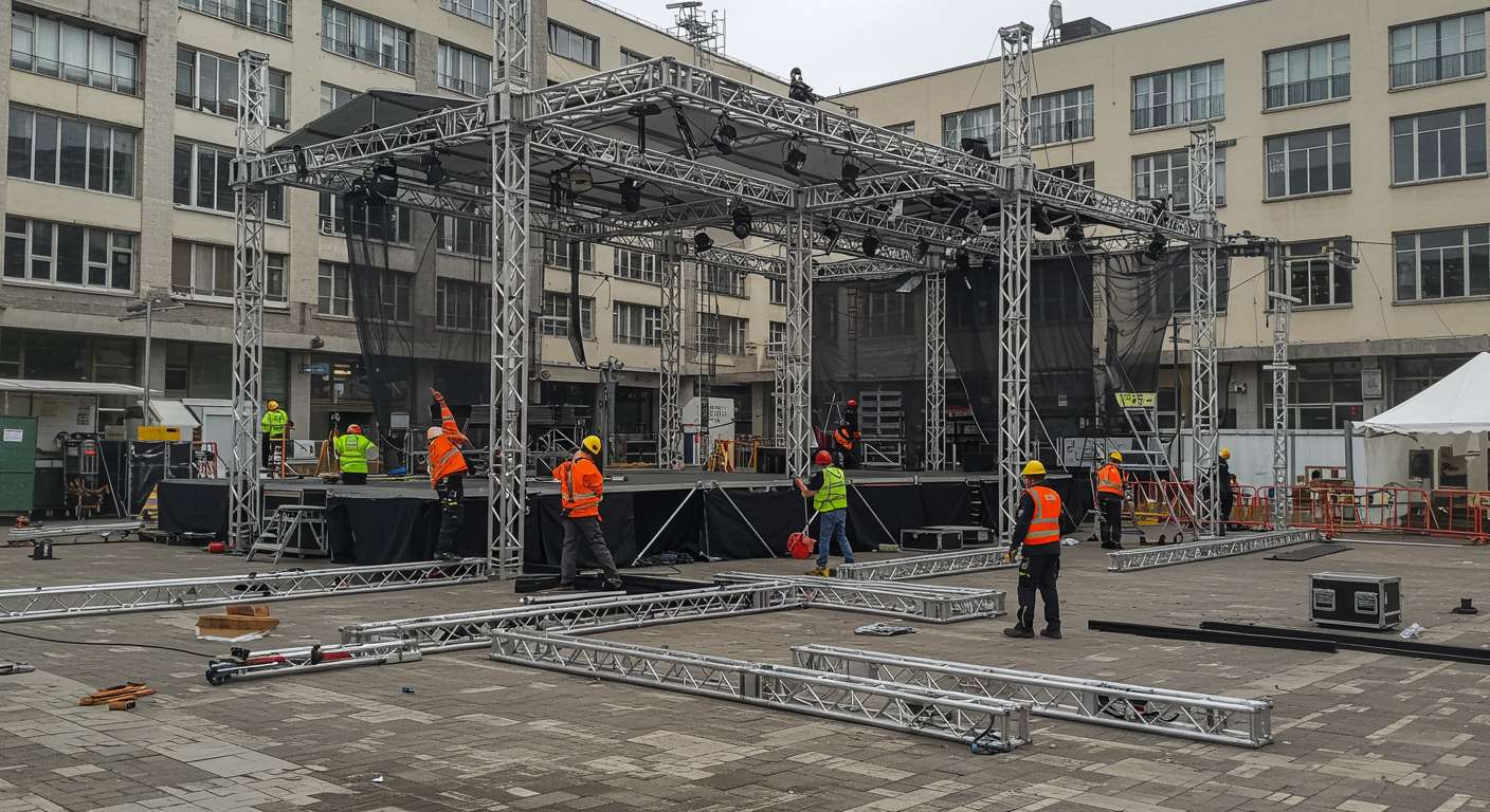 Быстрый монтаж сценических конструкций