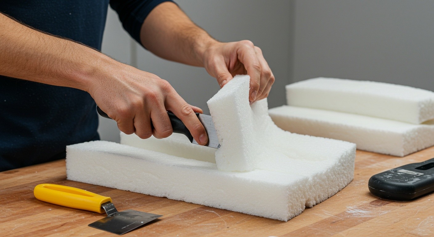 Работа с монтажной пеной в декоре