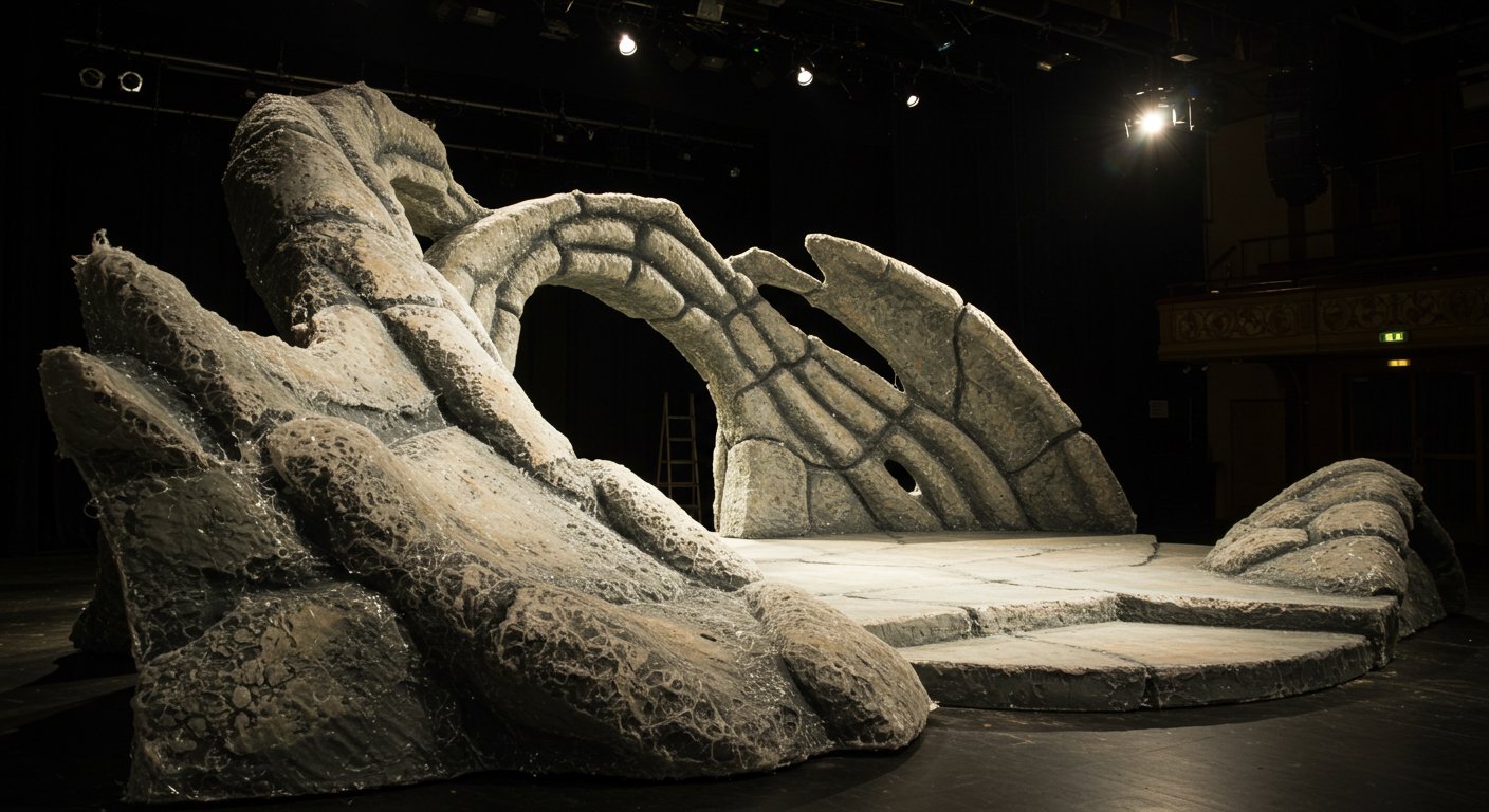 Декорации из стекловолокна на сцене