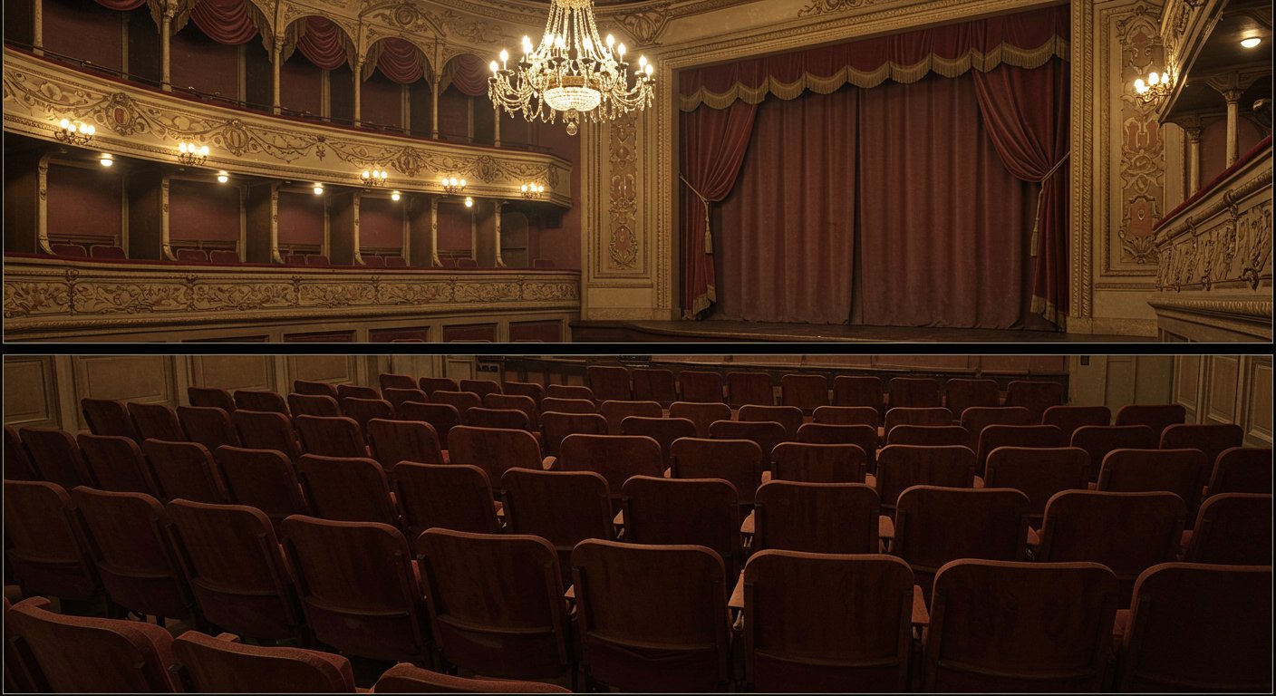 Театральная мебель на сцене