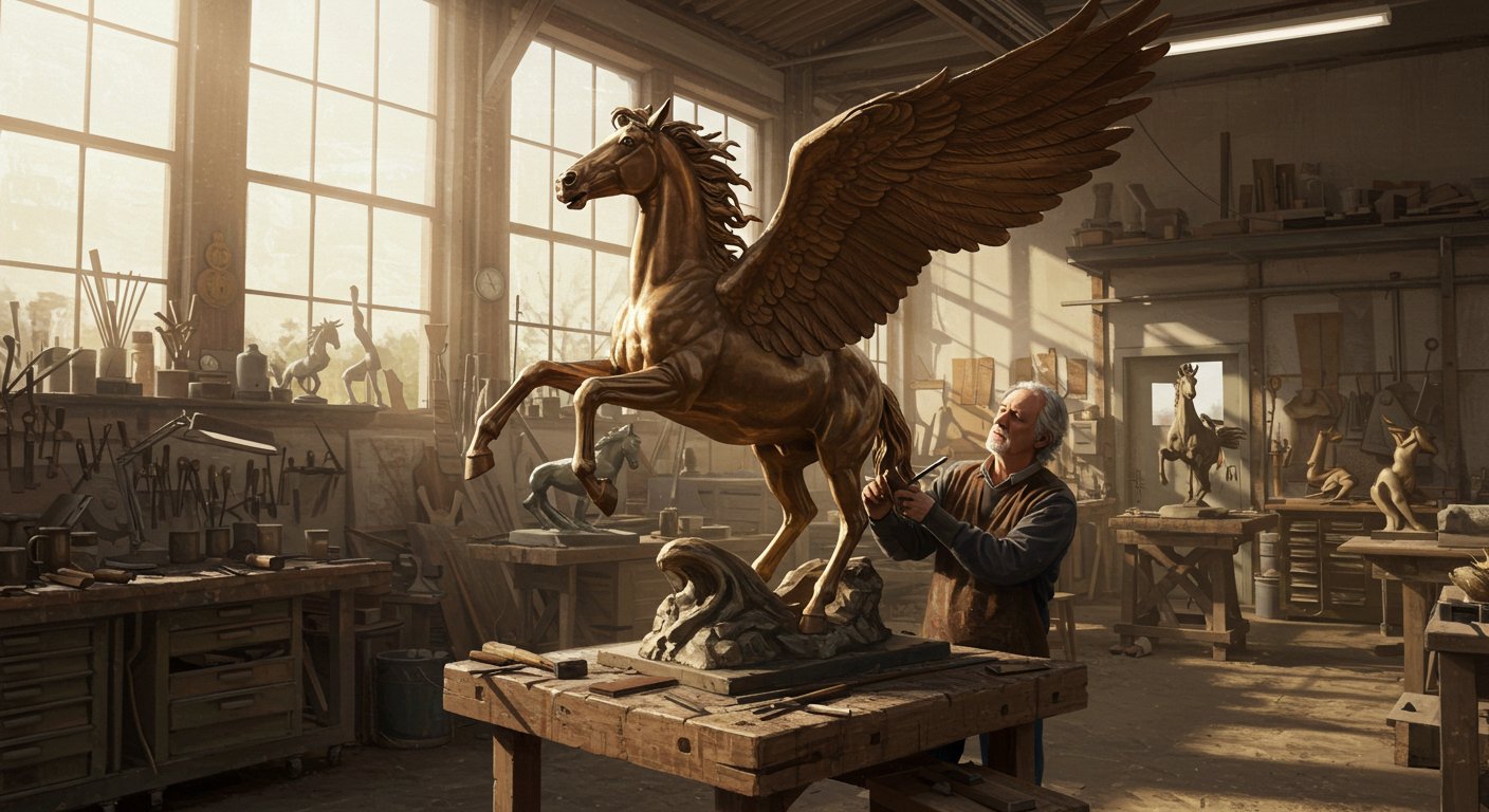 Бронзовая мифологическая статуя