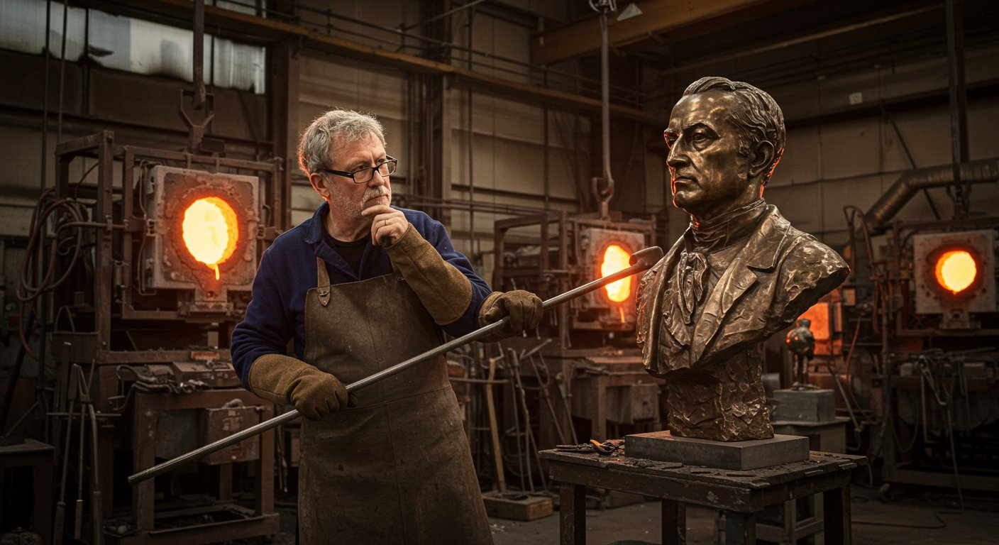 Бронзовая историческая статуя