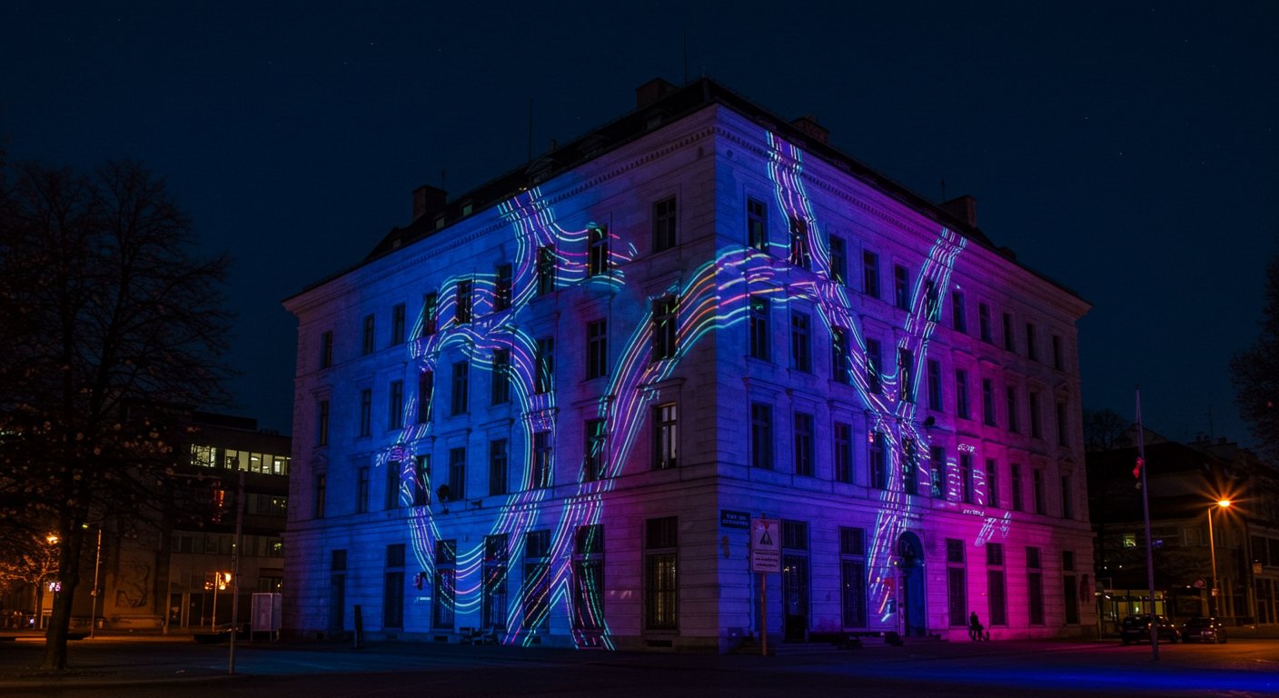 Световые проекции на сцене