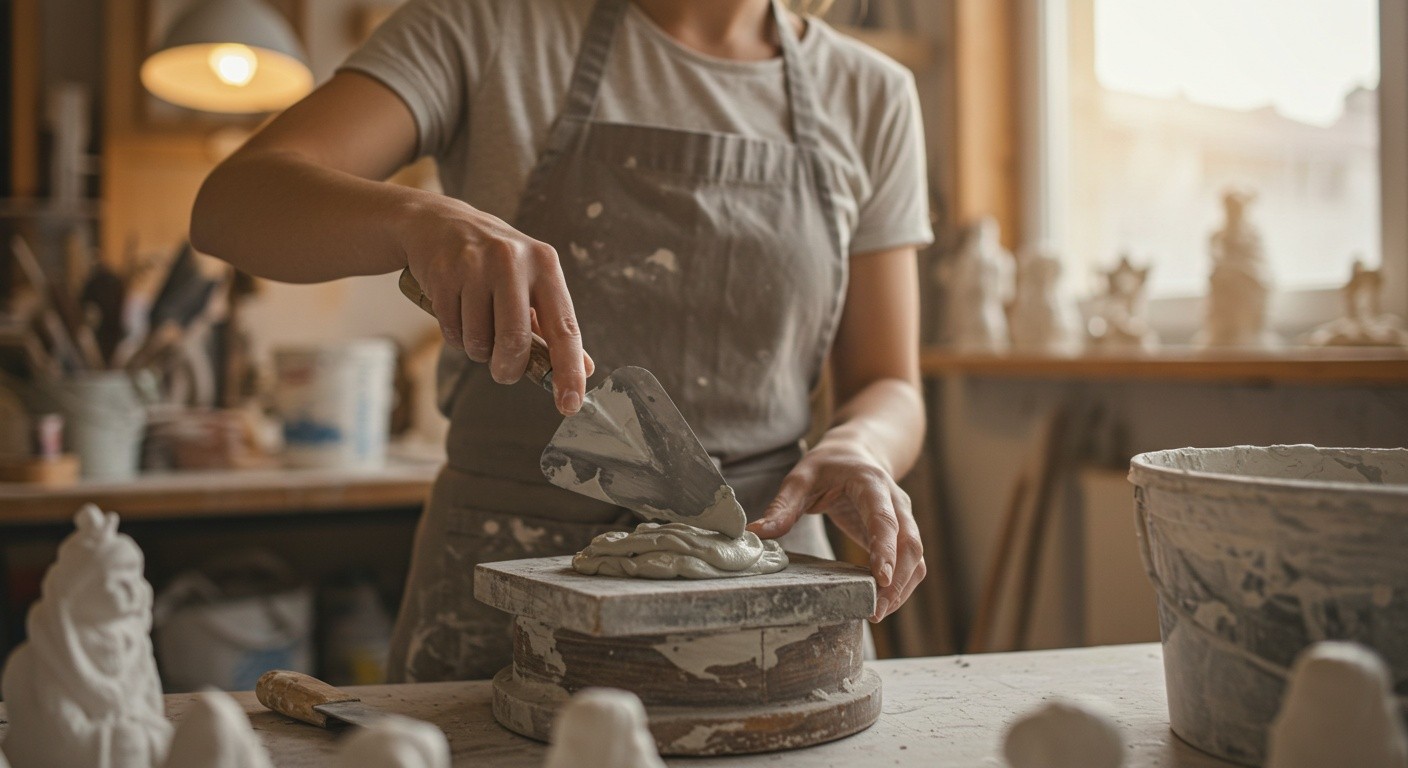Гипсовая сувенирная статуя ручной работы