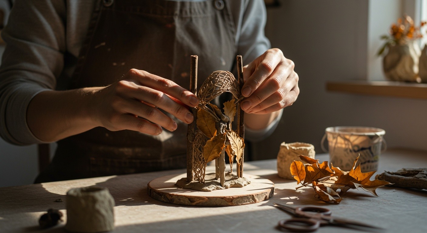 Сценические элементы из дерева, камня и ткани Декорации из натуральных материалов