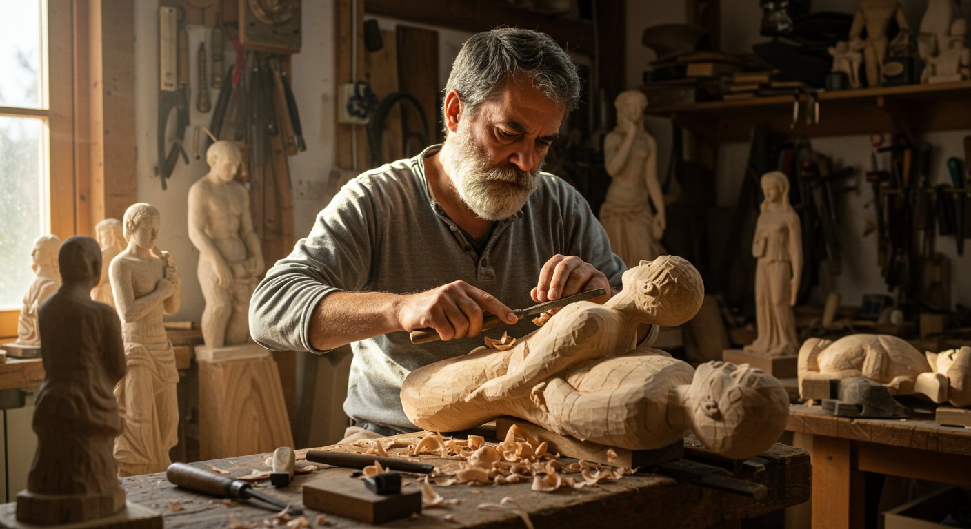 Изготовление деревянных литых статуй