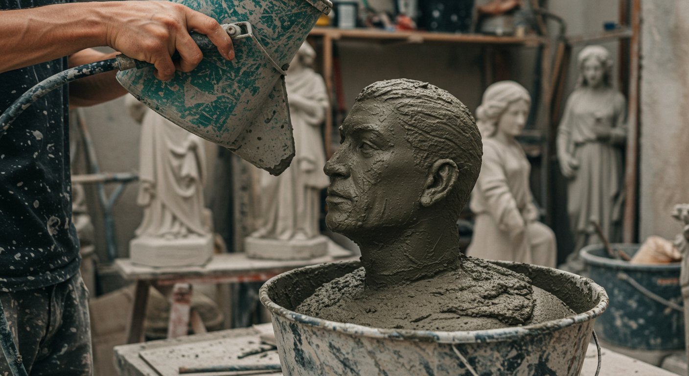 Изготовление бетонных литых статуй