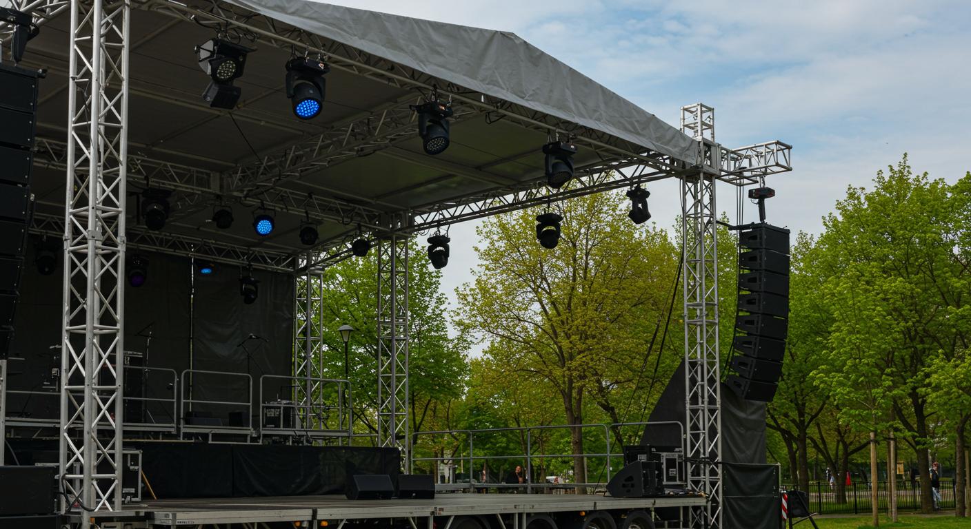 Пример использования подвижных сценических элементов Подвижные сценические конструкции на сцене