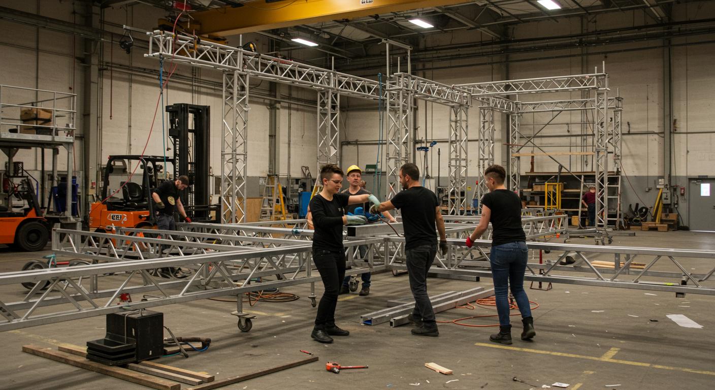 Пример работы с крупными сценическими конструкциями Крупные сценические конструкции на театральной сцене