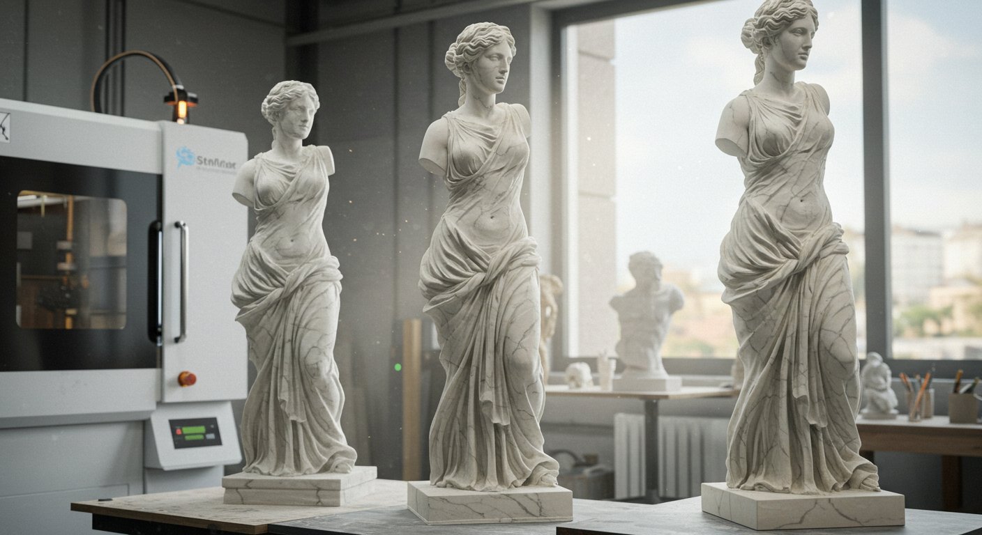 Изготовление мраморных 3d печатных статуй