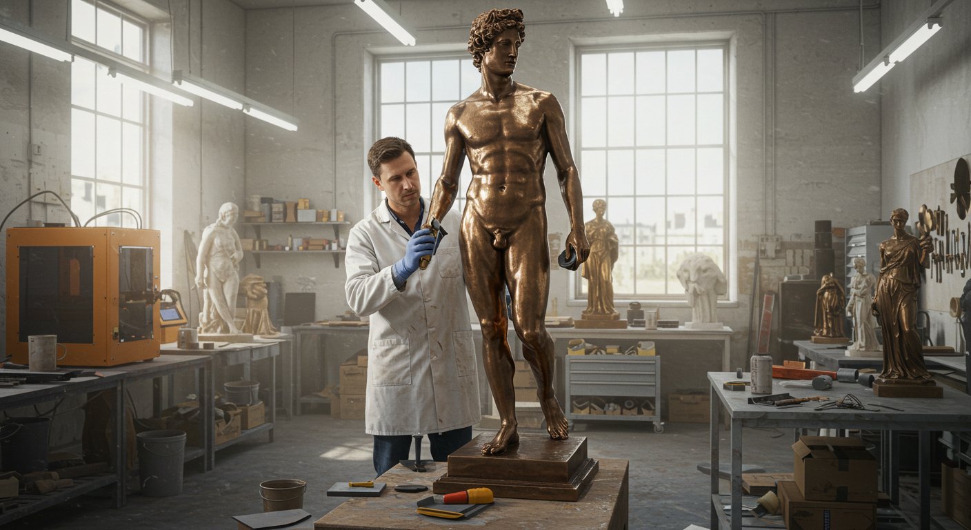 Изготовление бронзовых 3d печатных статуй