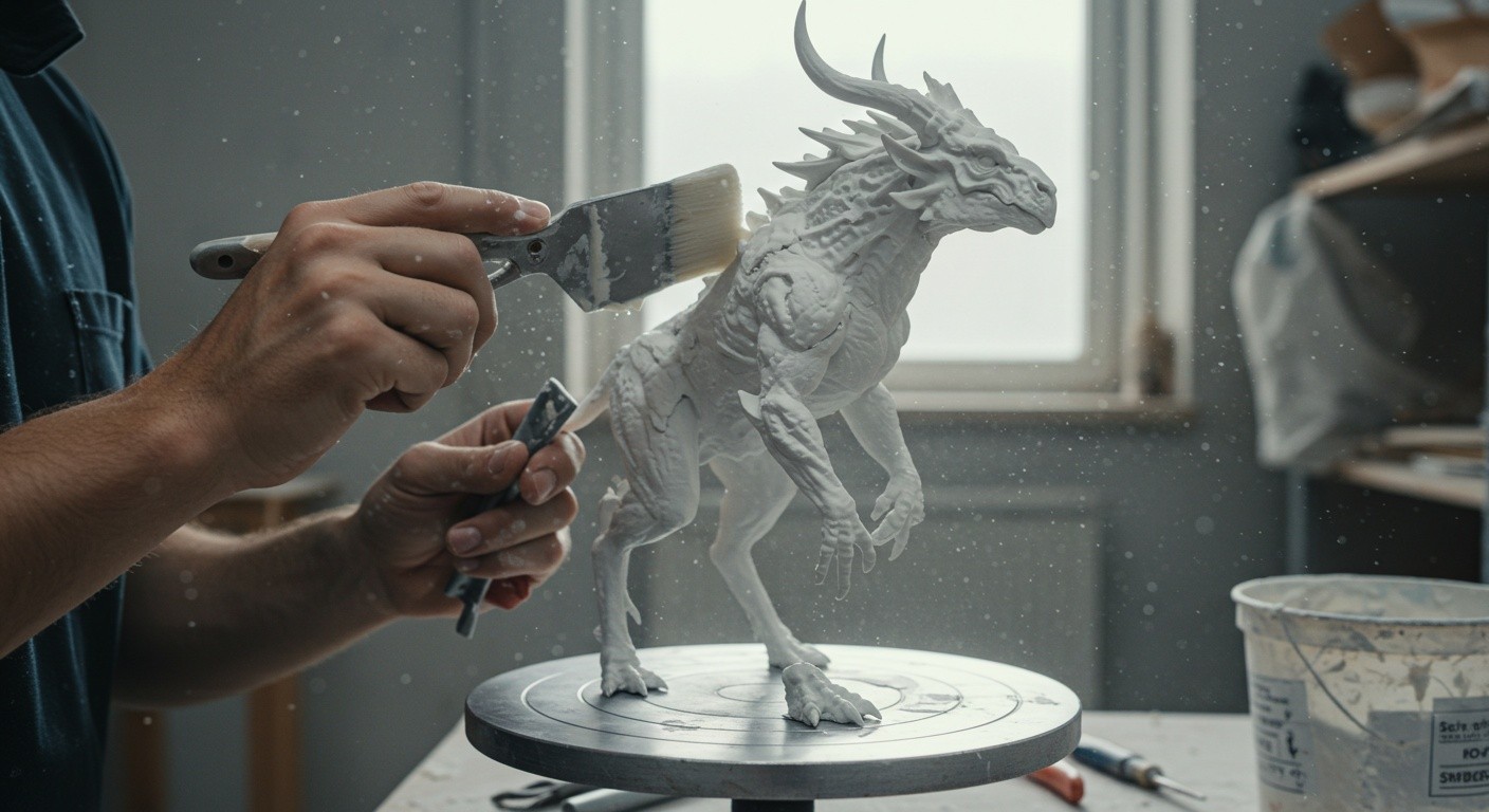 Изготовление гипсовых 3d печатных статуй
