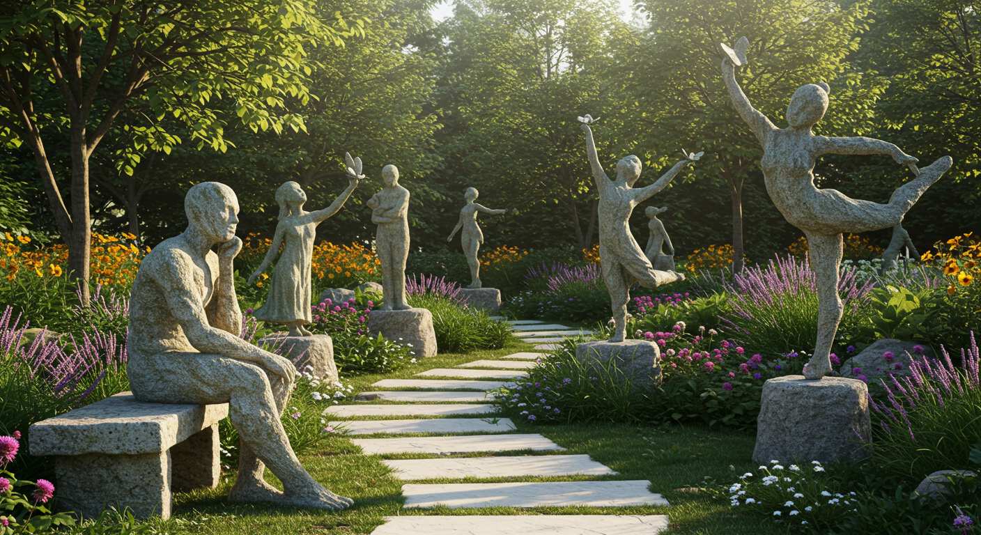 Фигурная садовая скульптура