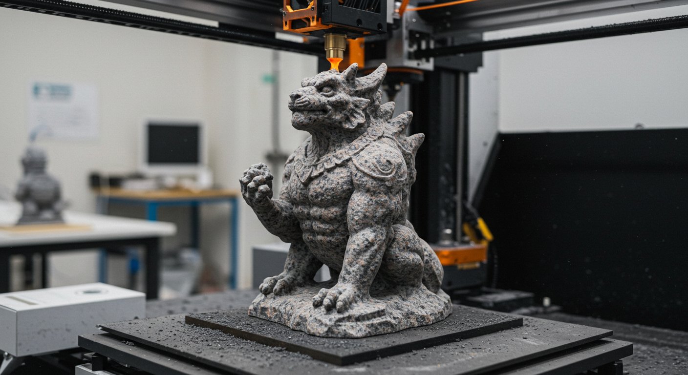 Изготовление гранитных 3d печатных статуй