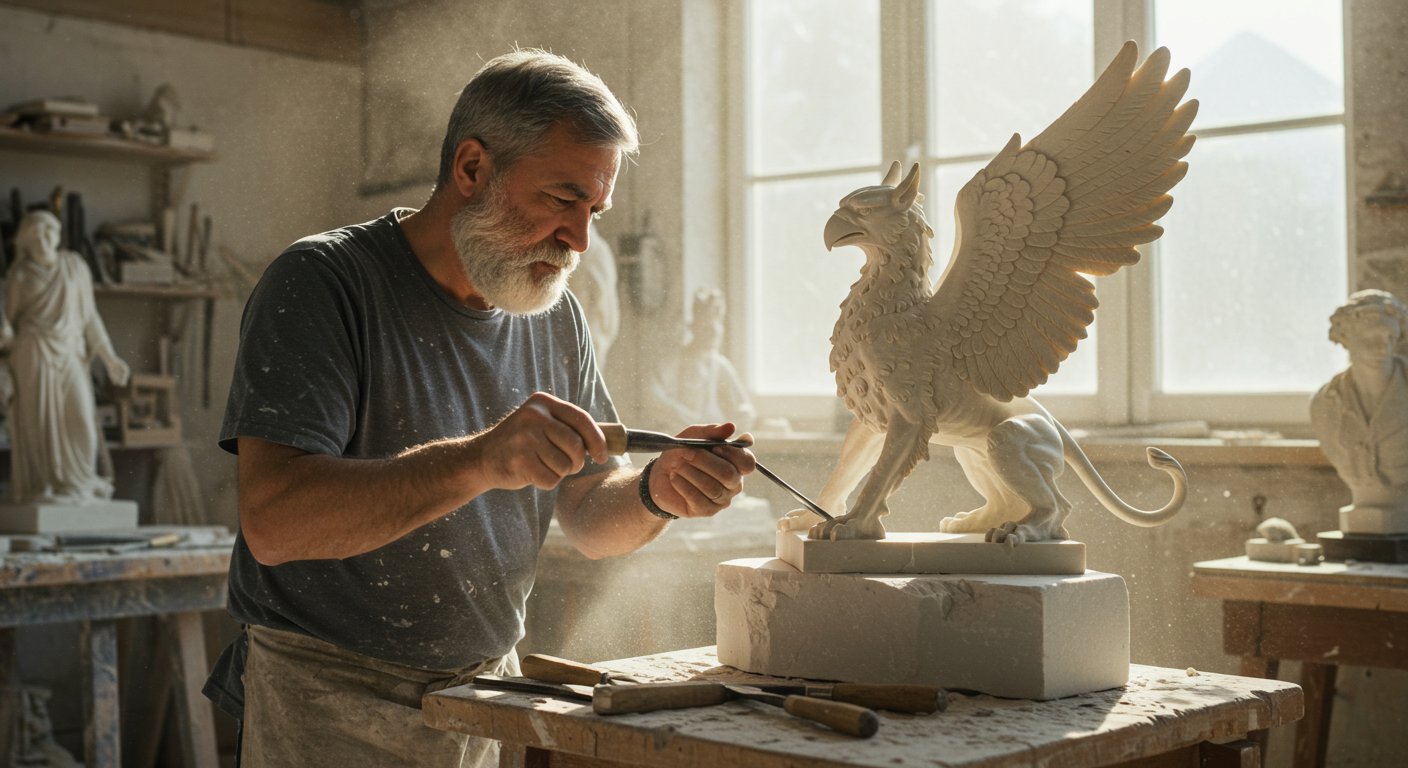 Мифологическая статуя с богами